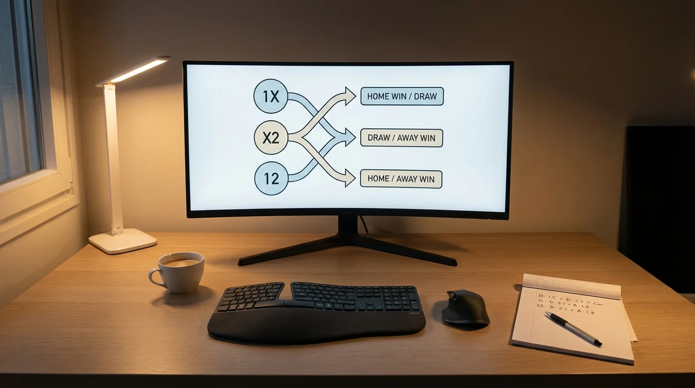 Diagrama explicativo del mercado de doble oportunidad con las tres opciones